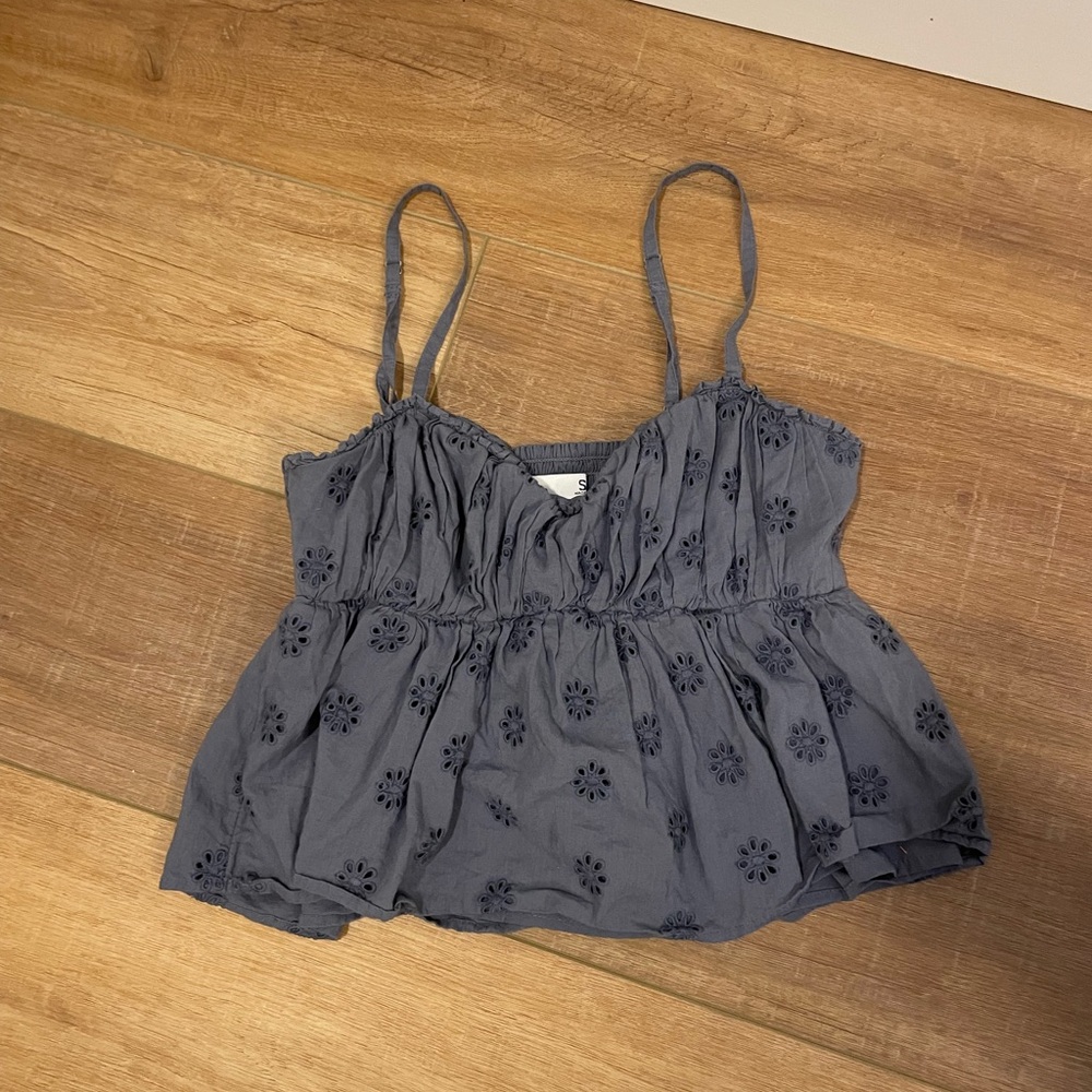 Hollister Women’s Blue Spaghetti Strap Top